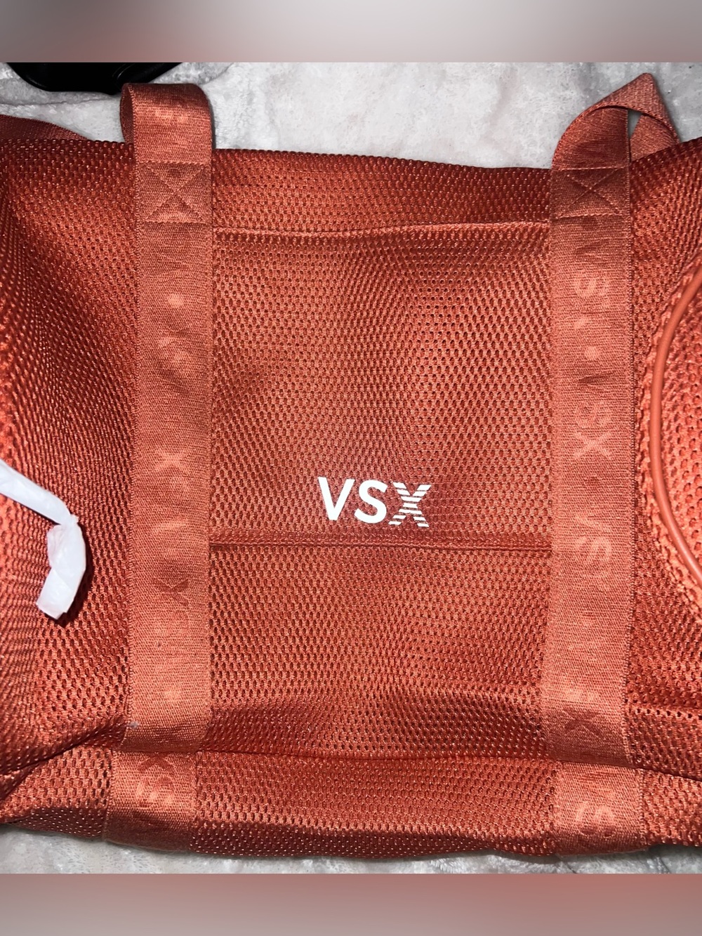 VSX Rust Mesh Tote with Branded Webbing Handles